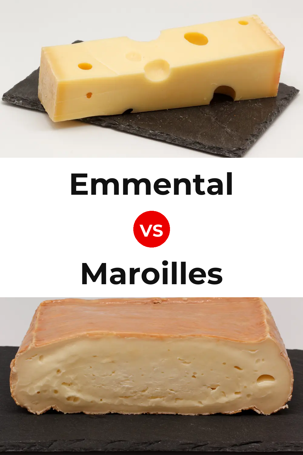 Emmental Cheese vs Maroilles Cheese Pinterest comparison