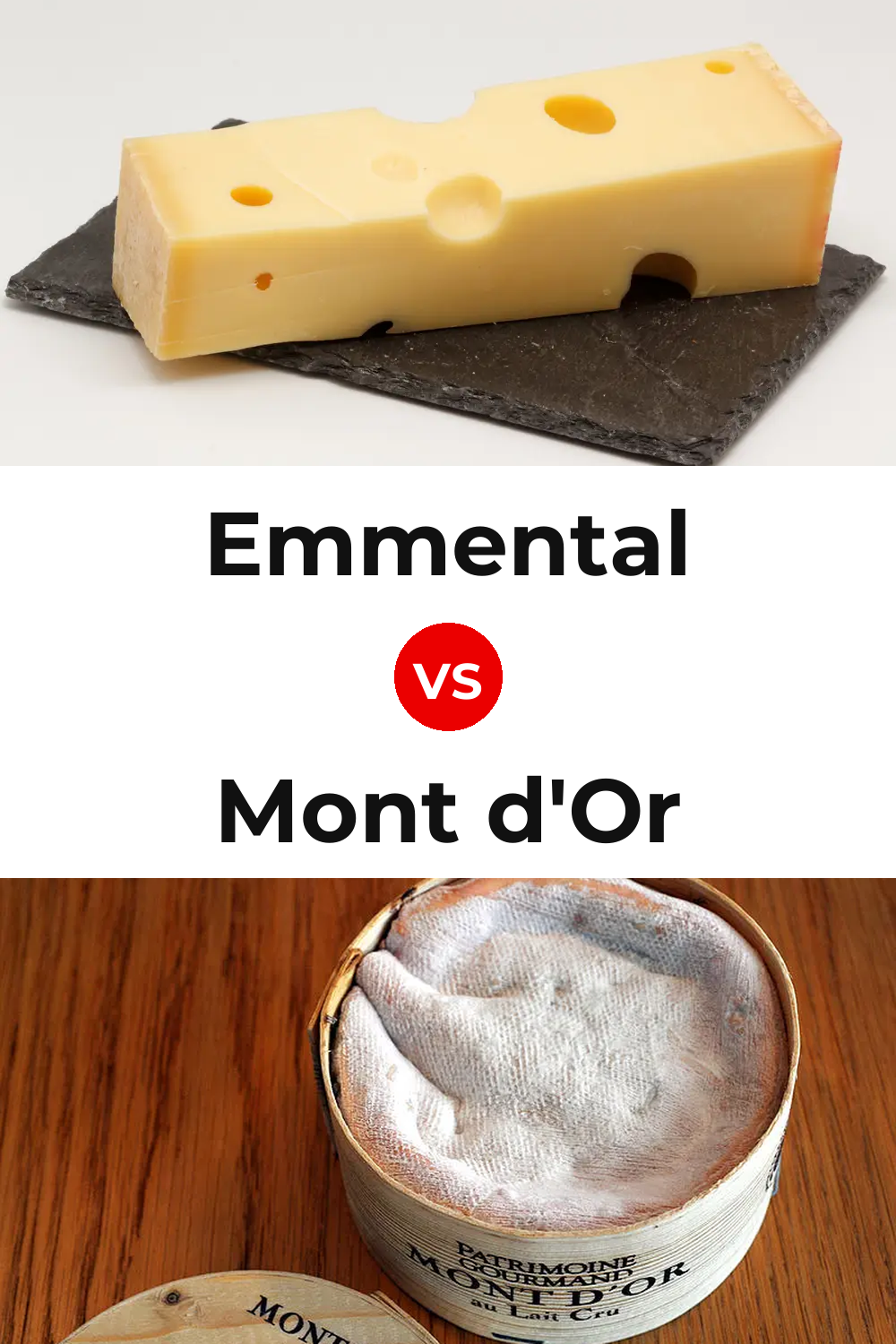 Emmental Cheese vs Mont d'Or Cheese Pinterest comparison