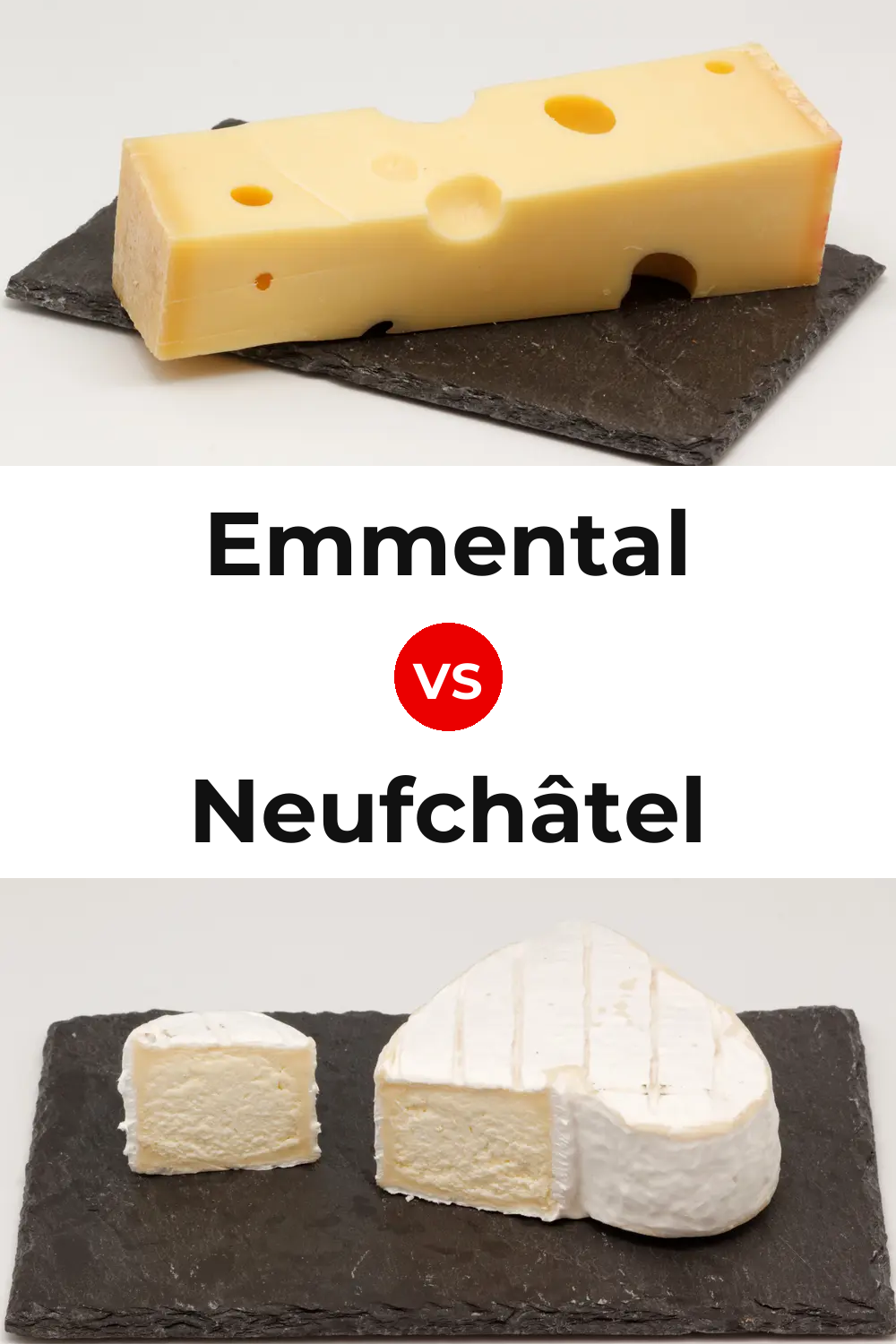 Emmental Cheese vs Neufchâtel Cheese Pinterest comparison