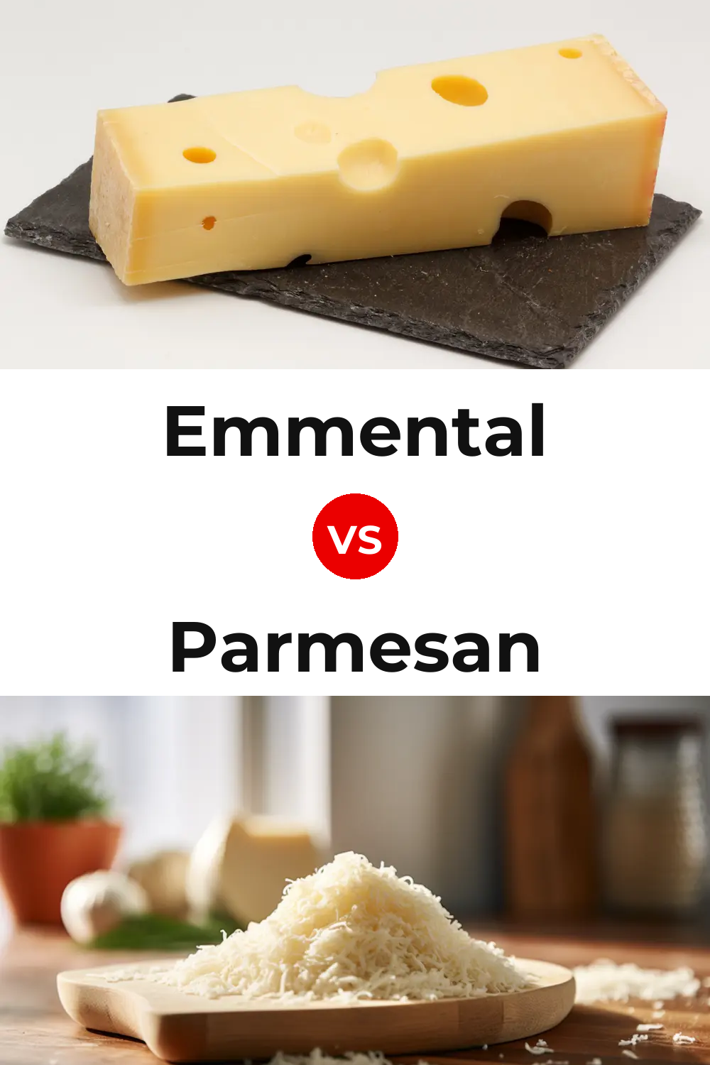 Emmental Cheese vs Parmesan Cheese Pinterest comparison