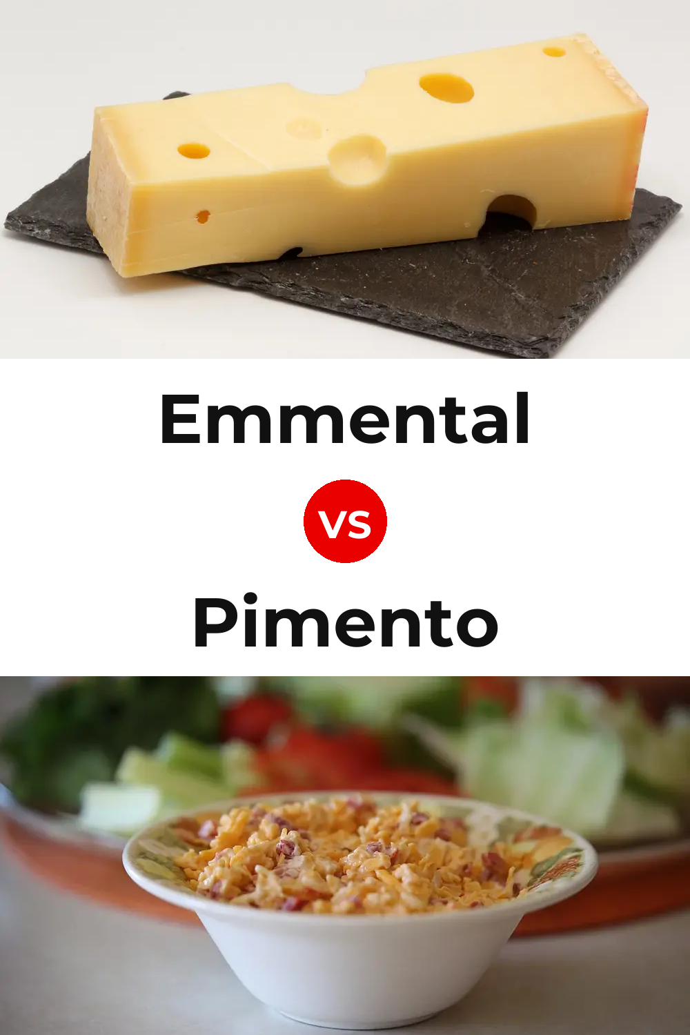 Emmental Cheese vs Pimento Cheese Pinterest comparison
