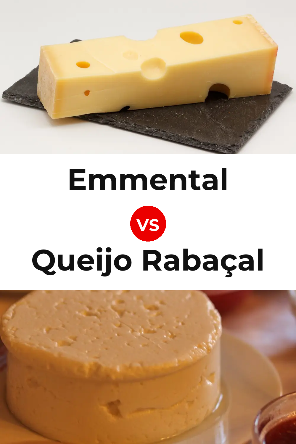 Emmental Cheese vs Queijo Rabaçal Pinterest comparison