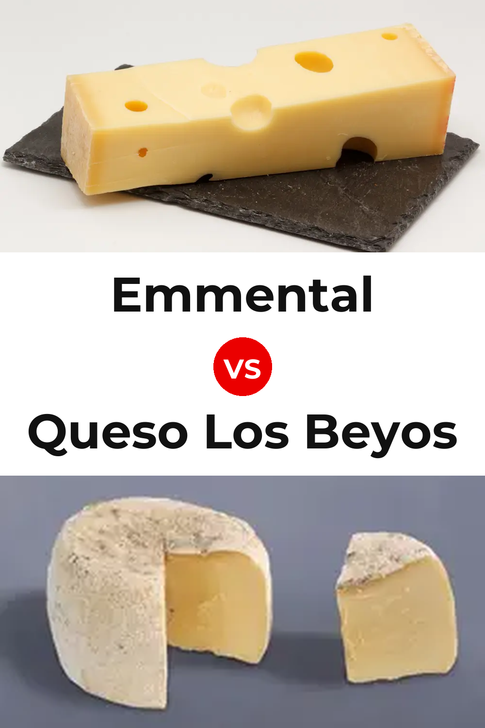 Emmental Cheese vs Queso Los Beyos Pinterest comparison