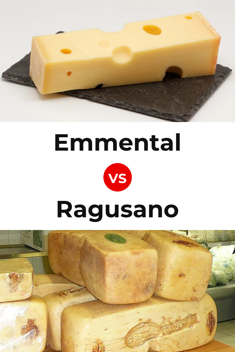 Emmental Cheese vs Ragusano Cheese Pinterest comparison