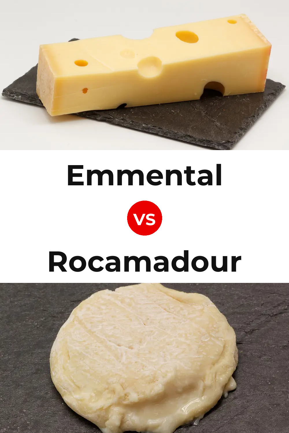 Emmental Cheese vs Rocamadour Cheese Pinterest comparison
