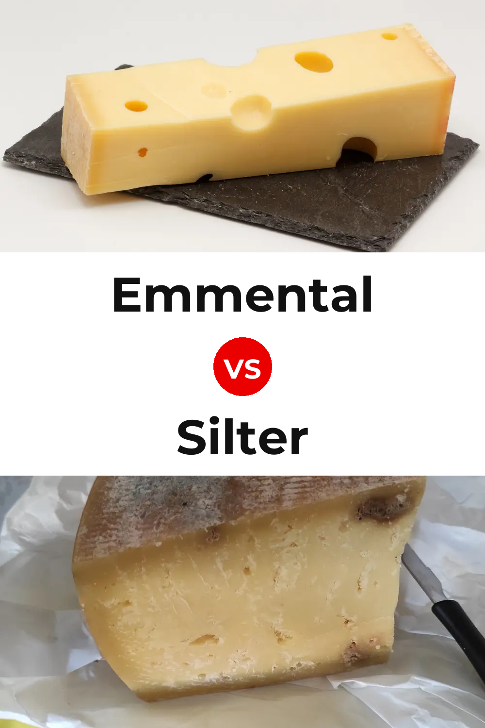 Emmental Cheese vs Silter Cheese Pinterest comparison