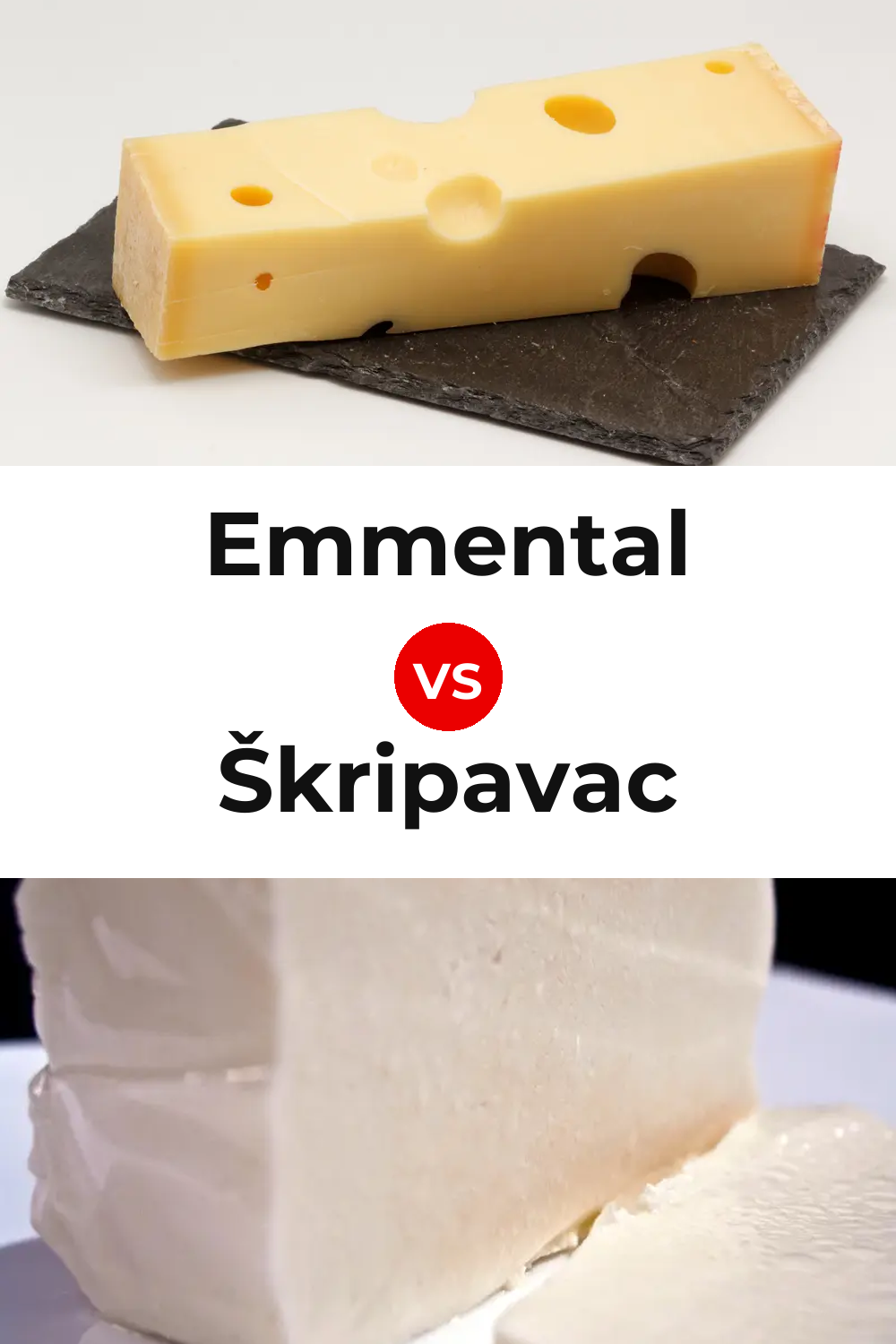 Emmental Cheese vs Škripavac Cheese Pinterest comparison