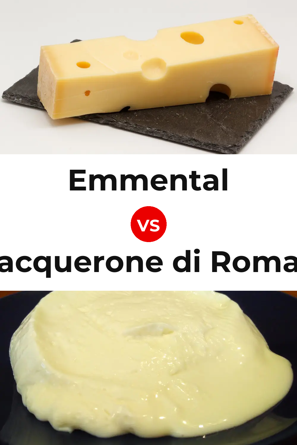 Emmental Cheese vs Squacquerone di Romagna Cheese Pinterest comparison