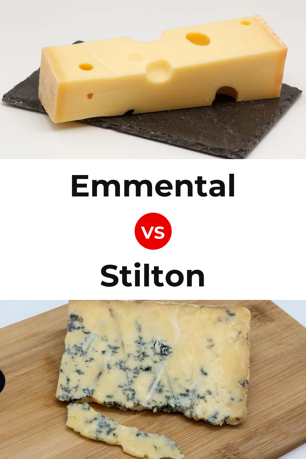 Emmental Cheese vs Stilton Cheese Pinterest comparison