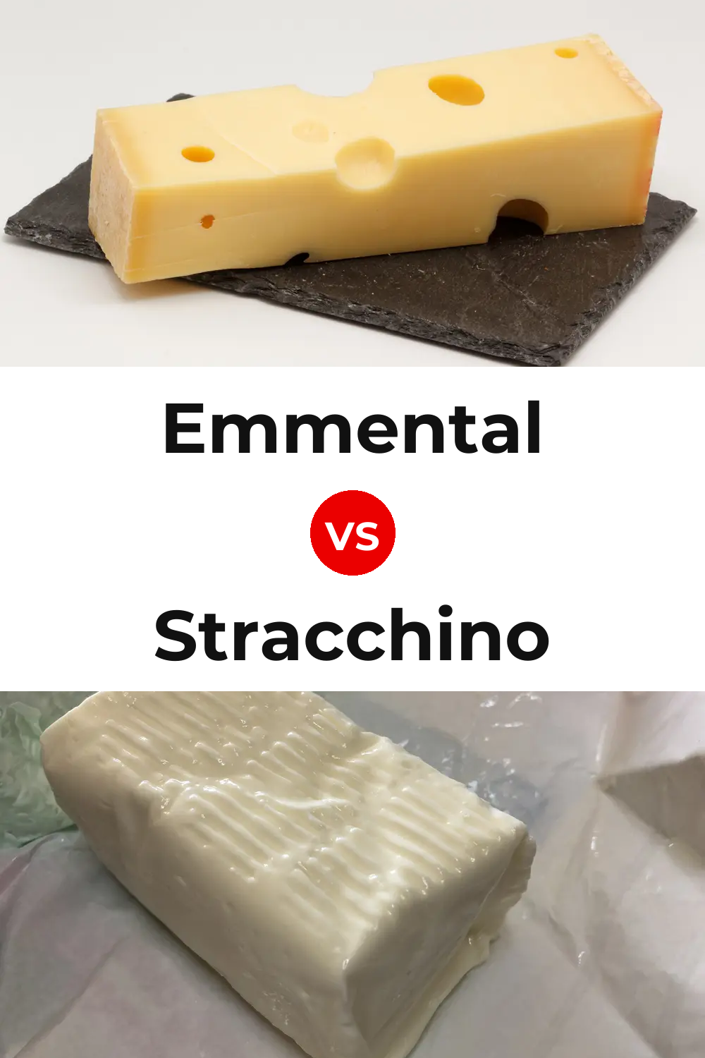 Emmental Cheese vs Stracchino Cheese Pinterest comparison