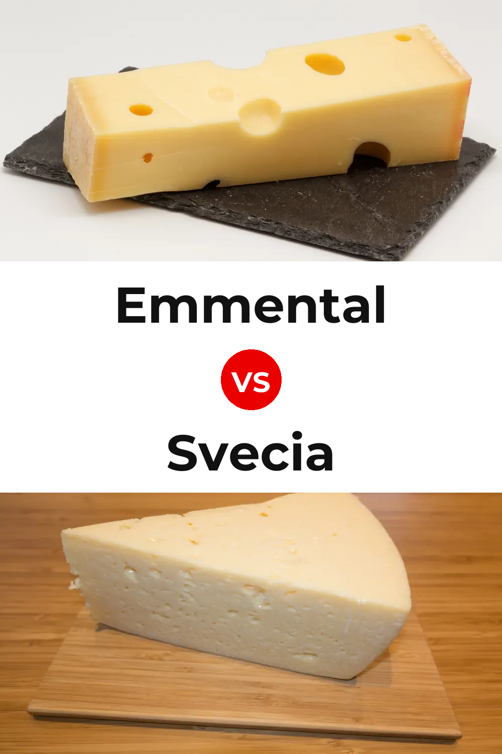 Emmental Cheese vs Svecia Cheese Pinterest comparison