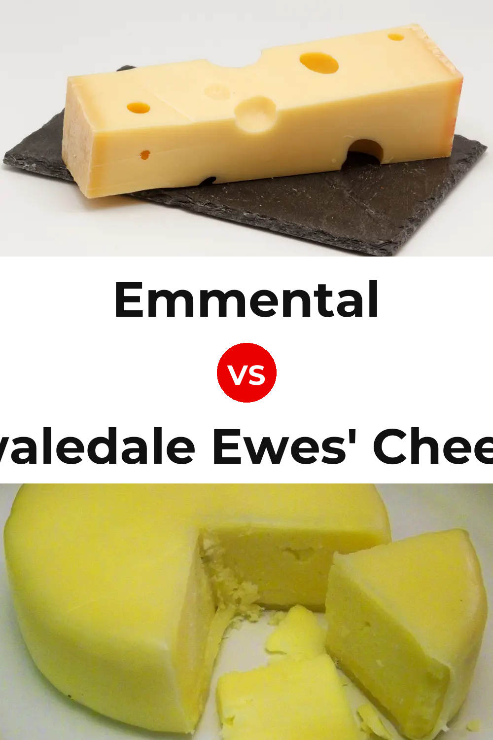 Emmental Cheese vs Swaledale Ewes' Cheese Pinterest comparison