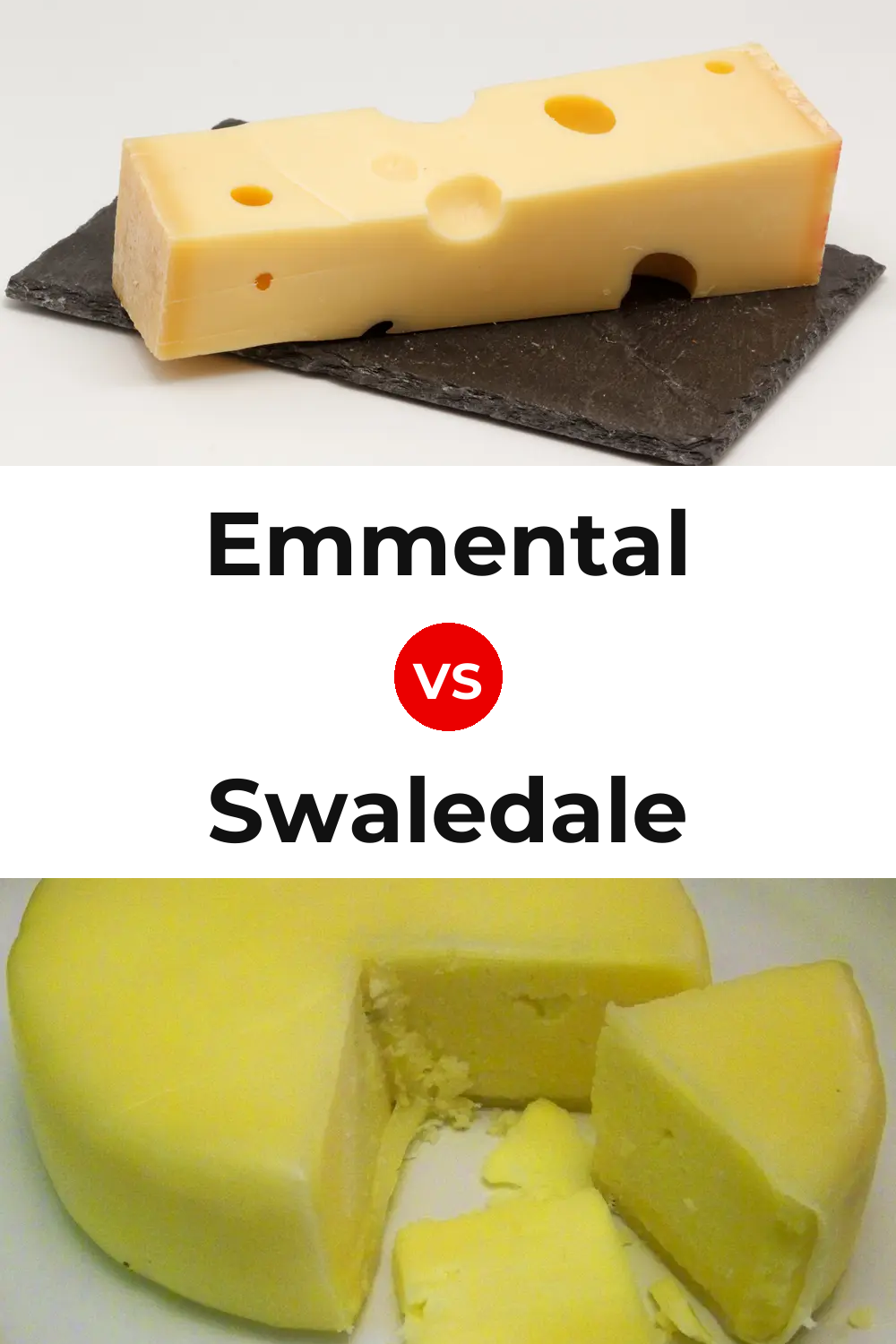 Emmental Cheese vs Swaledale Cheese Pinterest comparison