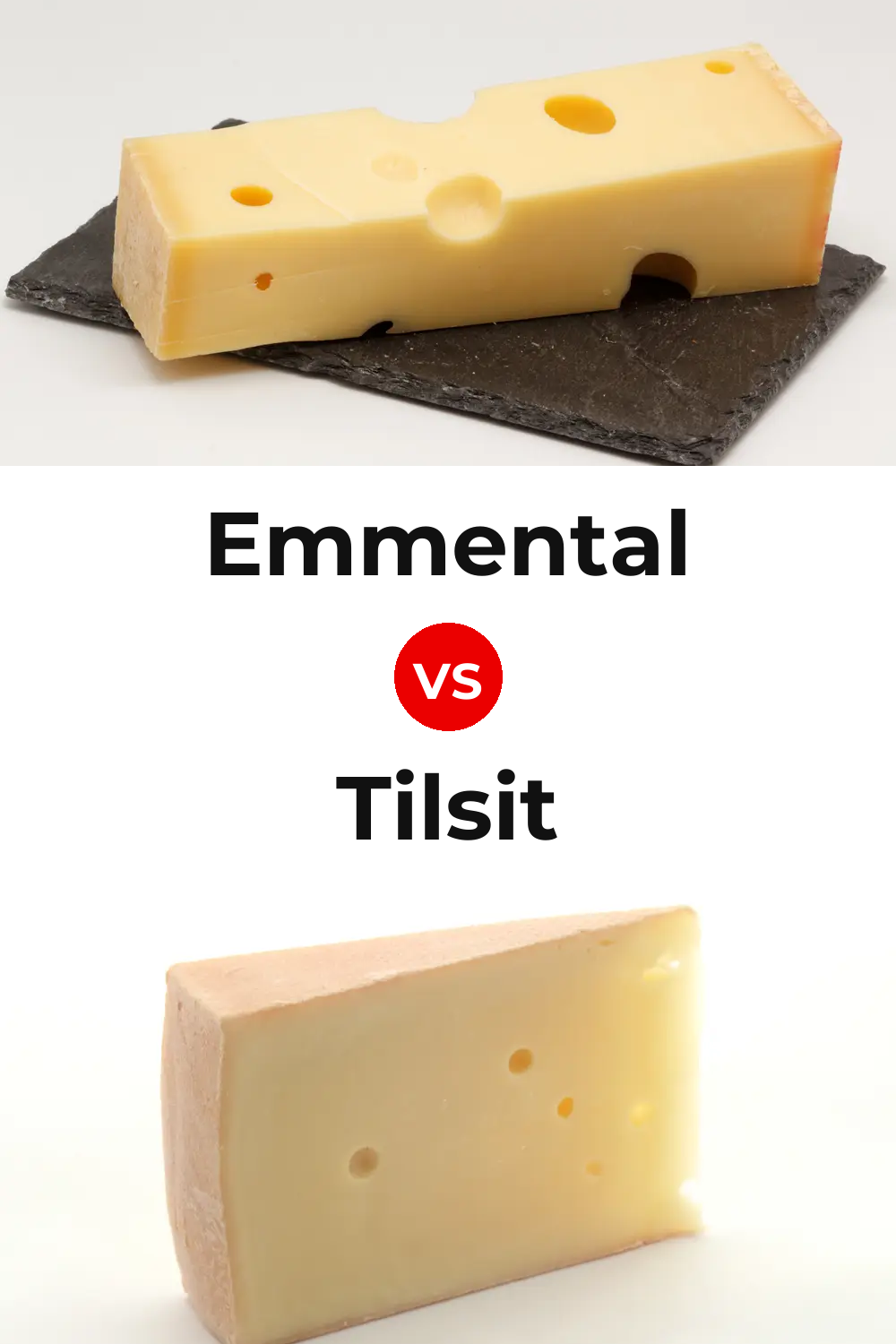 Emmental Cheese vs Tilsit Cheese Pinterest comparison
