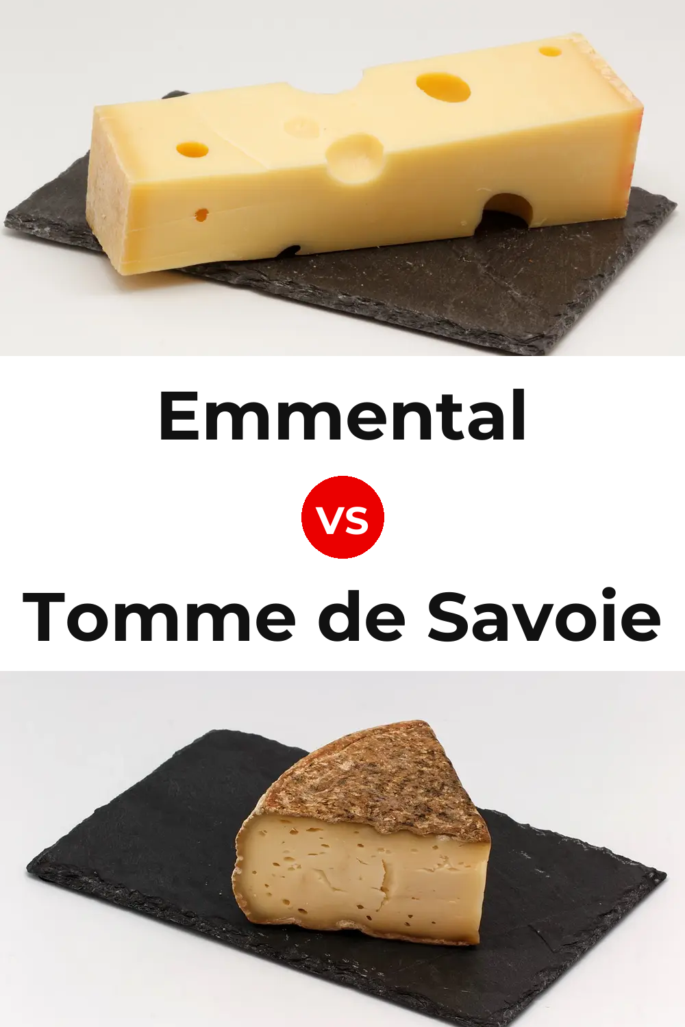Emmental Cheese vs Tomme de Savoie Cheese Pinterest comparison
