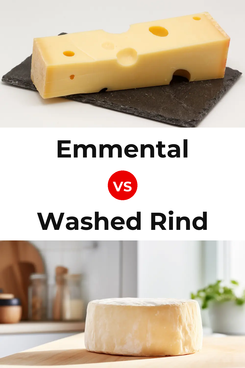 Emmental Cheese vs Washed Rind Cheese Pinterest comparison