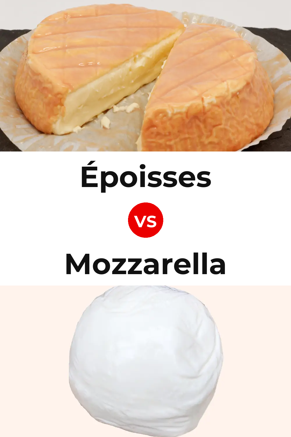 Époisses Cheese vs Mozzarella Cheese Pinterest comparison