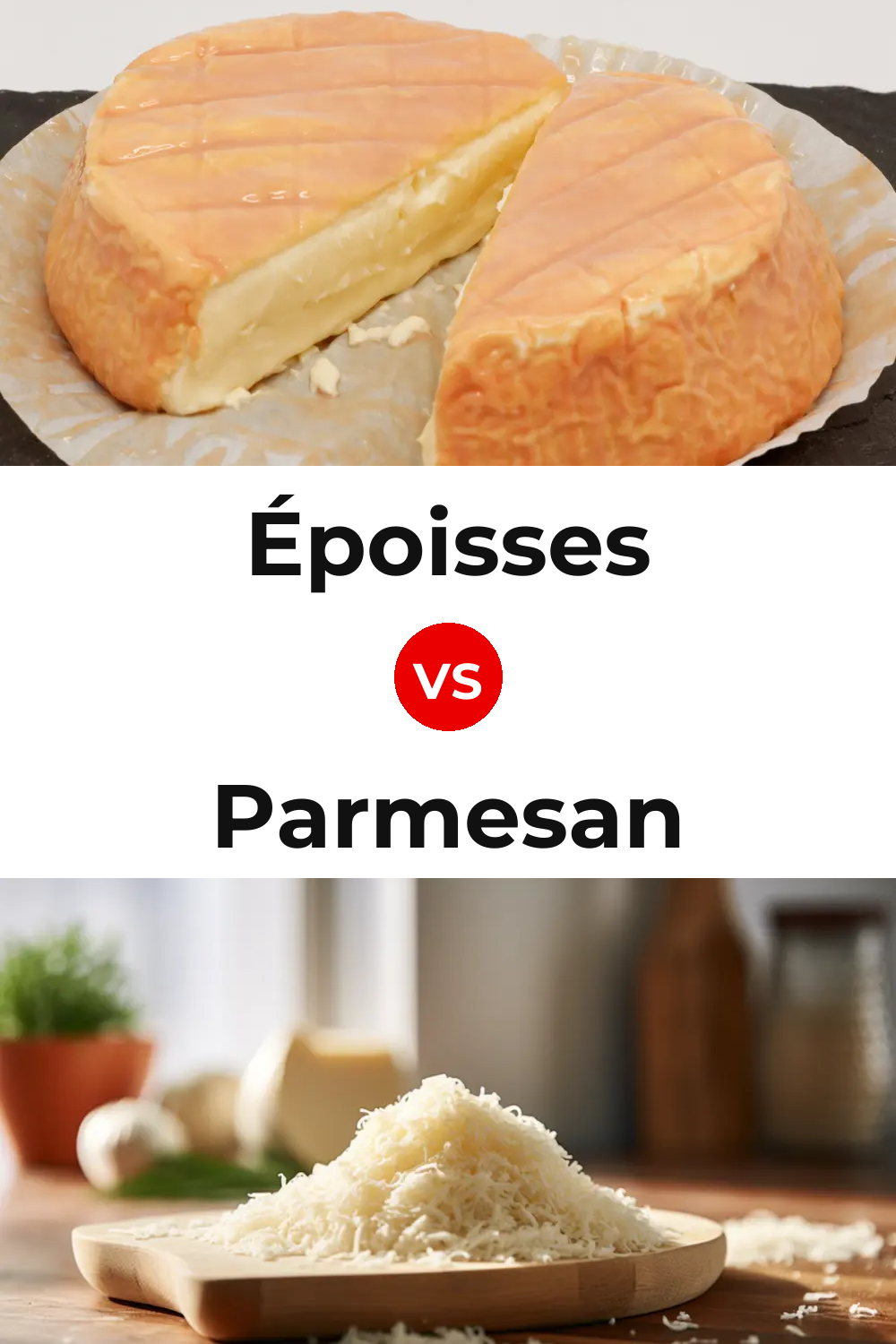 Époisses Cheese vs Parmesan Cheese Pinterest comparison
