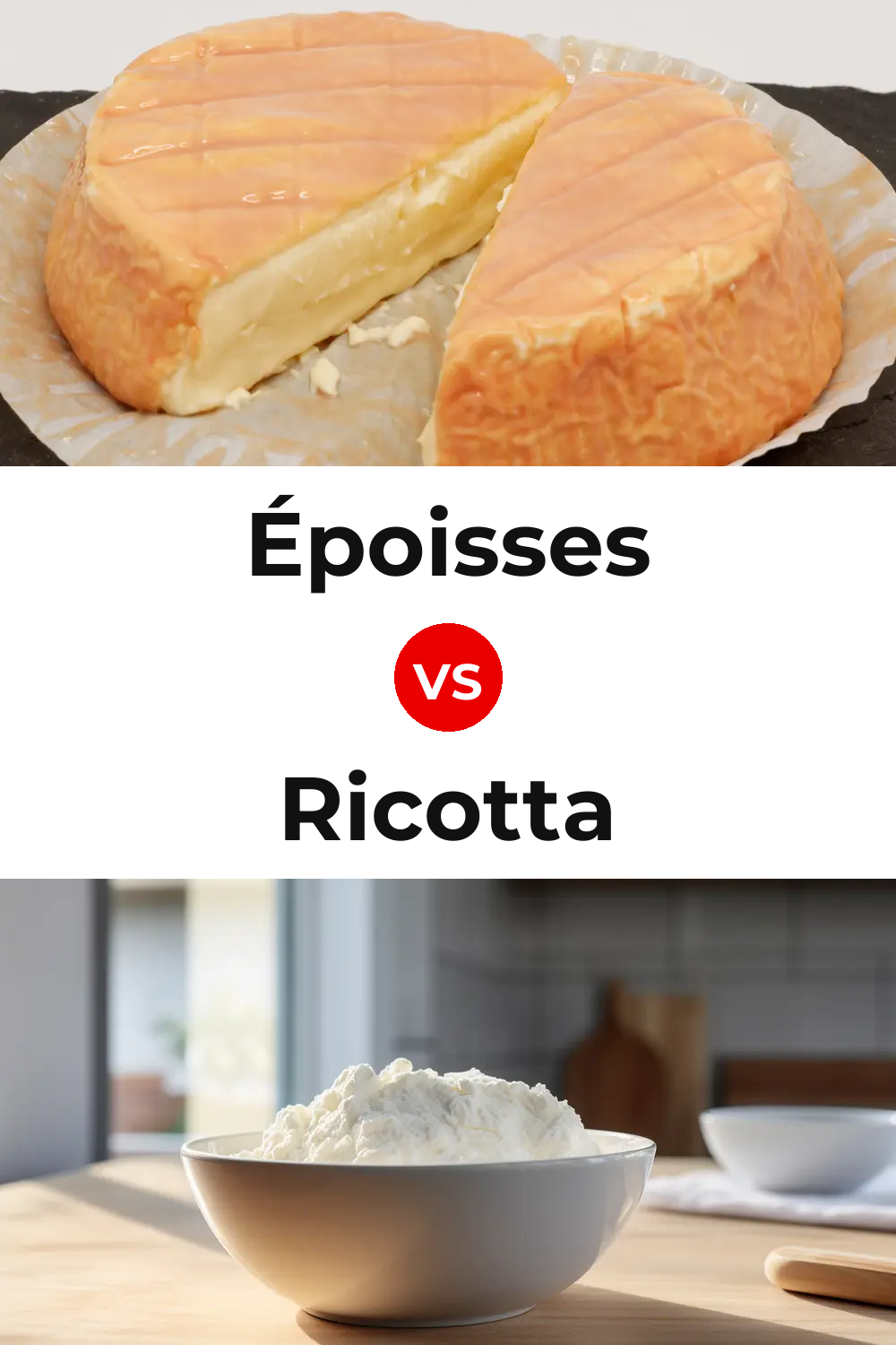 Époisses Cheese vs Ricotta Cheese Pinterest comparison