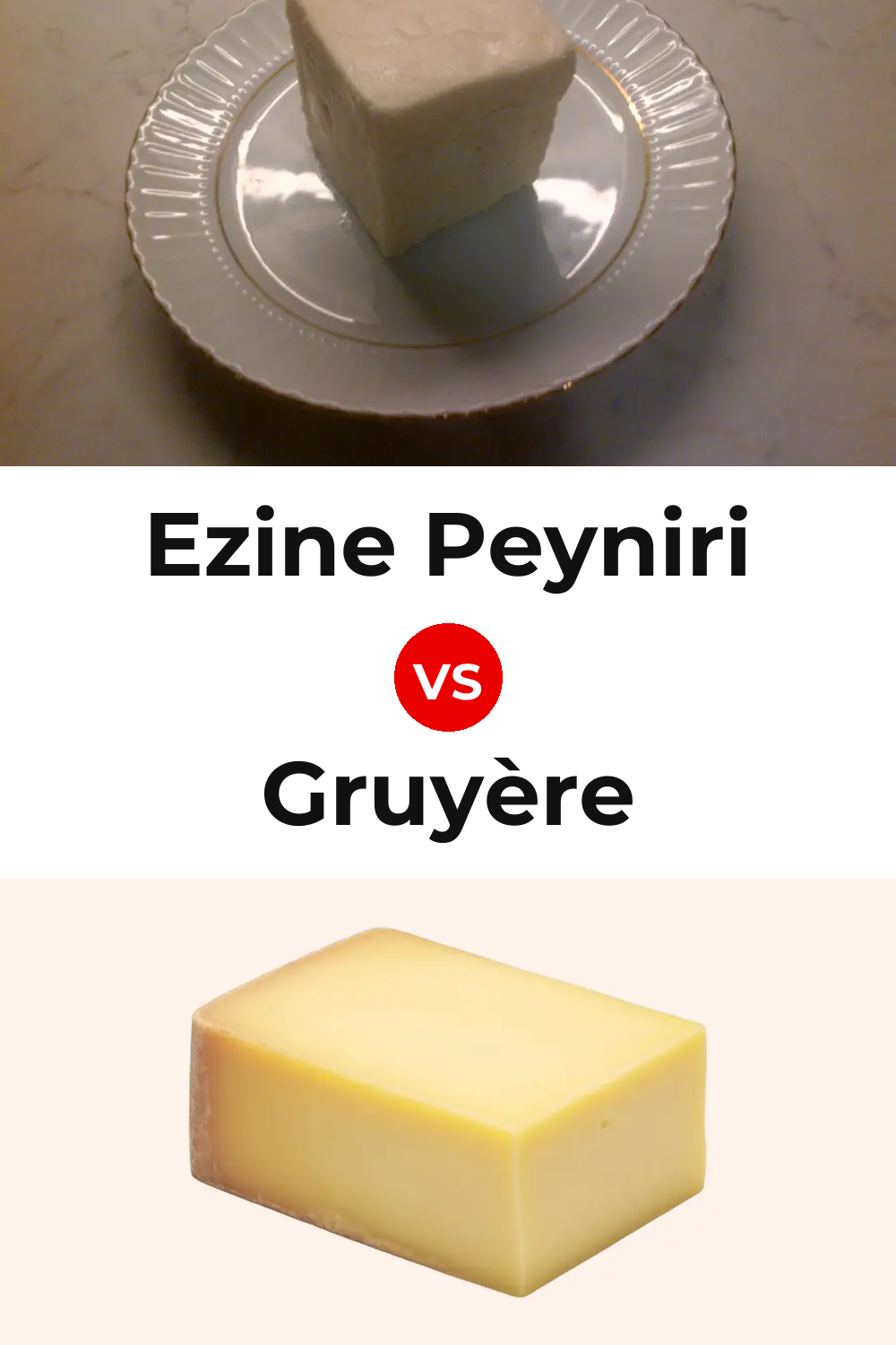 Ezine Peyniri Cheese vs Gruyère Cheese Pinterest comparison