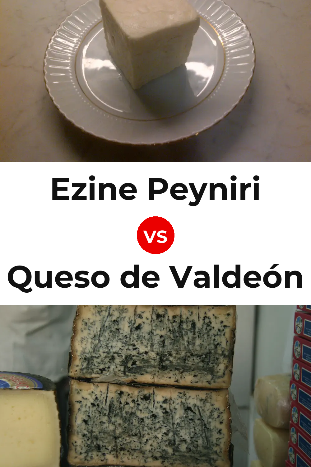 Ezine Peyniri Cheese vs Queso de Valdeón Pinterest comparison