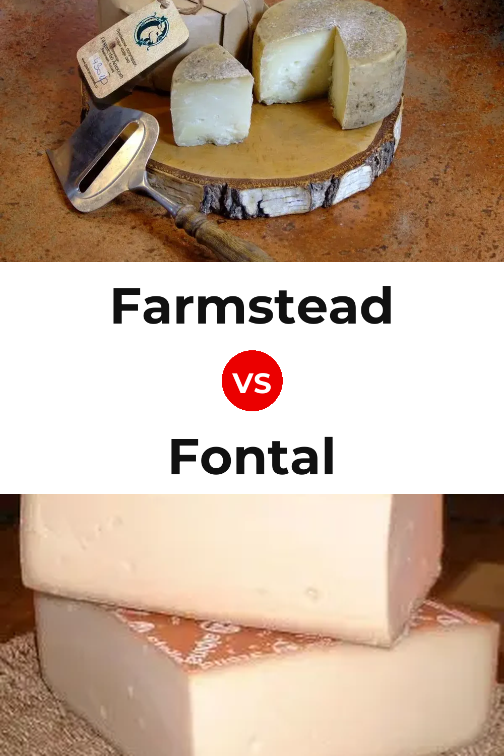 Farmstead Cheese vs Fontal Cheese Pinterest comparison