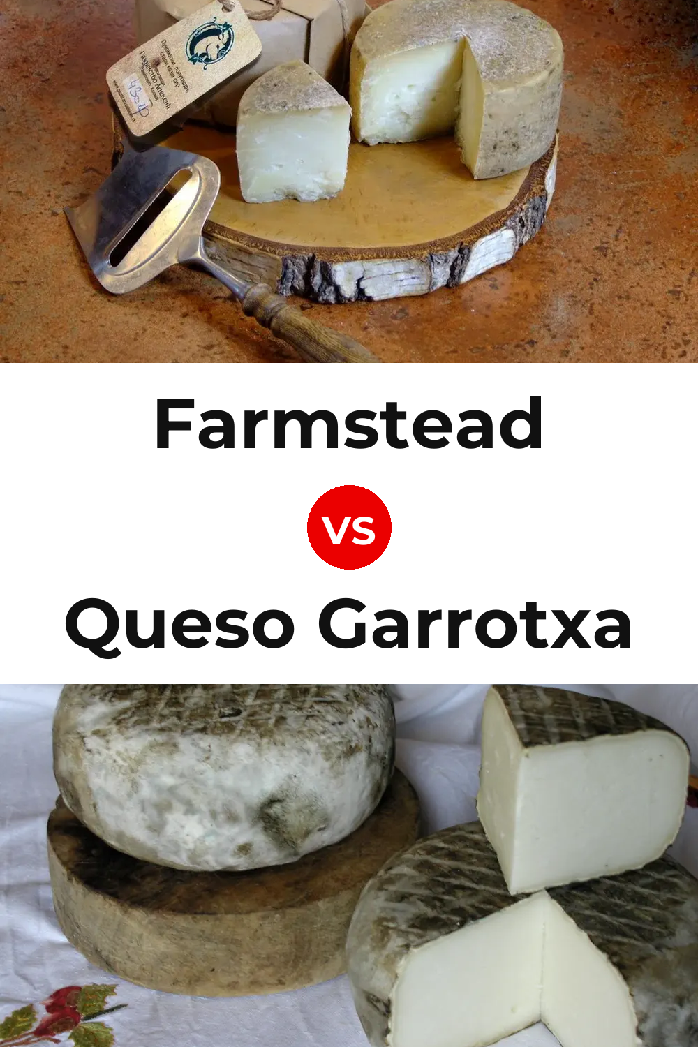 Farmstead Cheese vs Queso Garrotxa Pinterest comparison