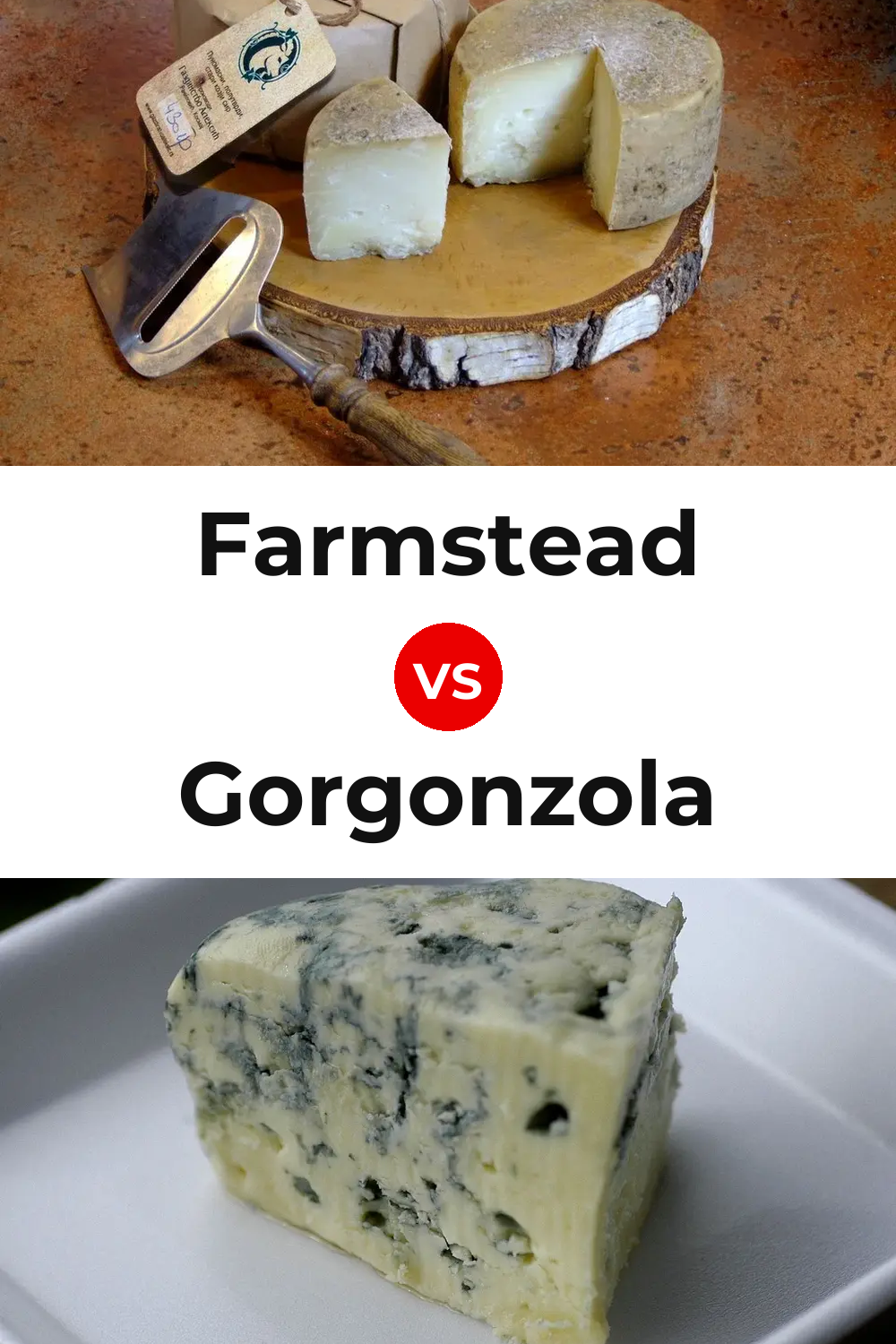 Farmstead Cheese vs Gorgonzola Cheese Pinterest comparison