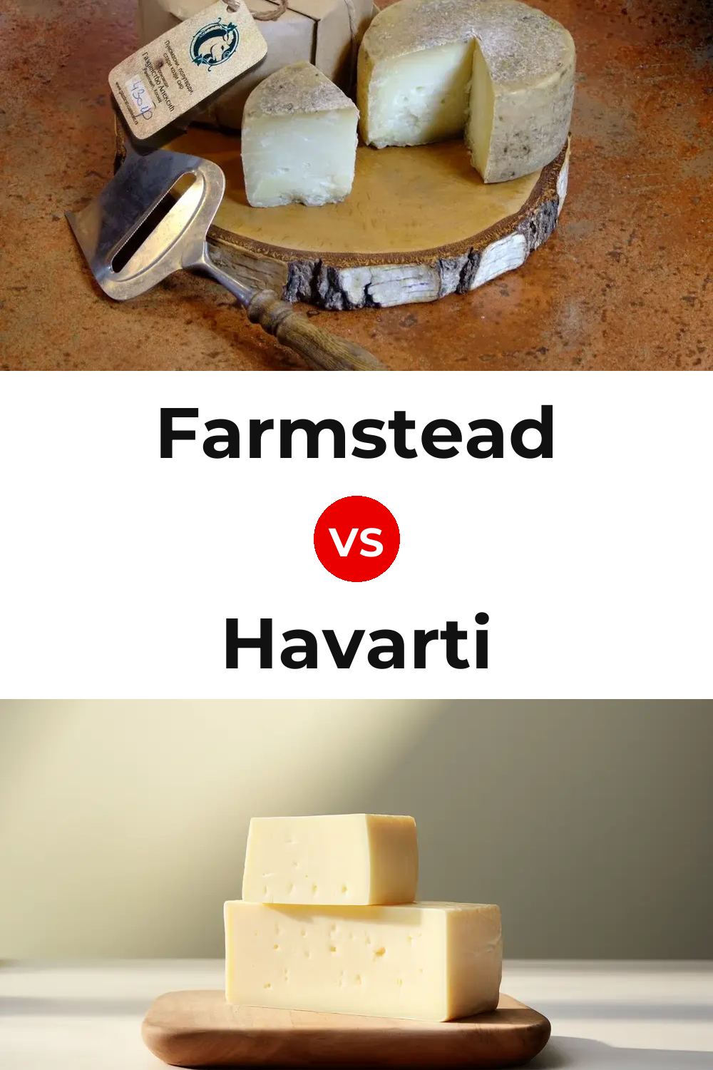 Farmstead Cheese vs Havarti Cheese Pinterest comparison