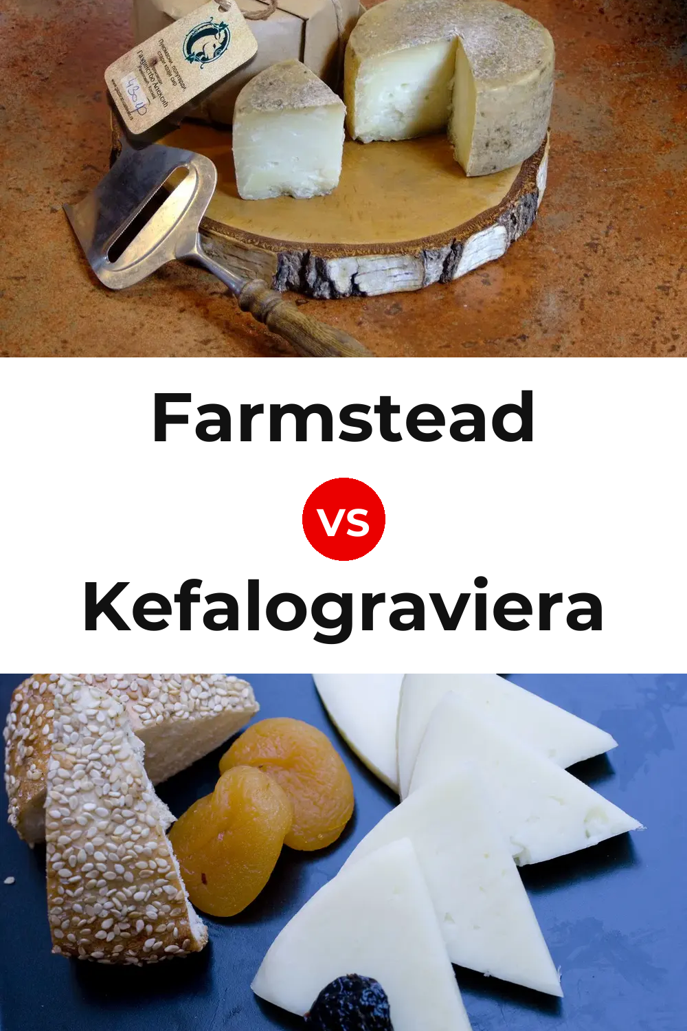 Farmstead Cheese vs Kefalograviera Cheese Pinterest comparison