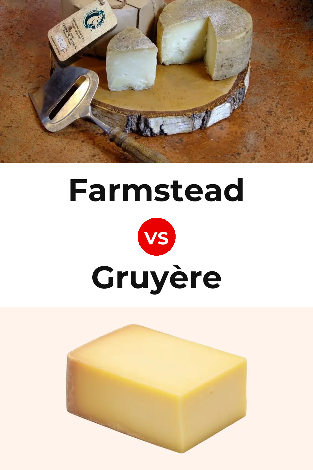 Farmstead Cheese vs Gruyère Cheese Pinterest comparison