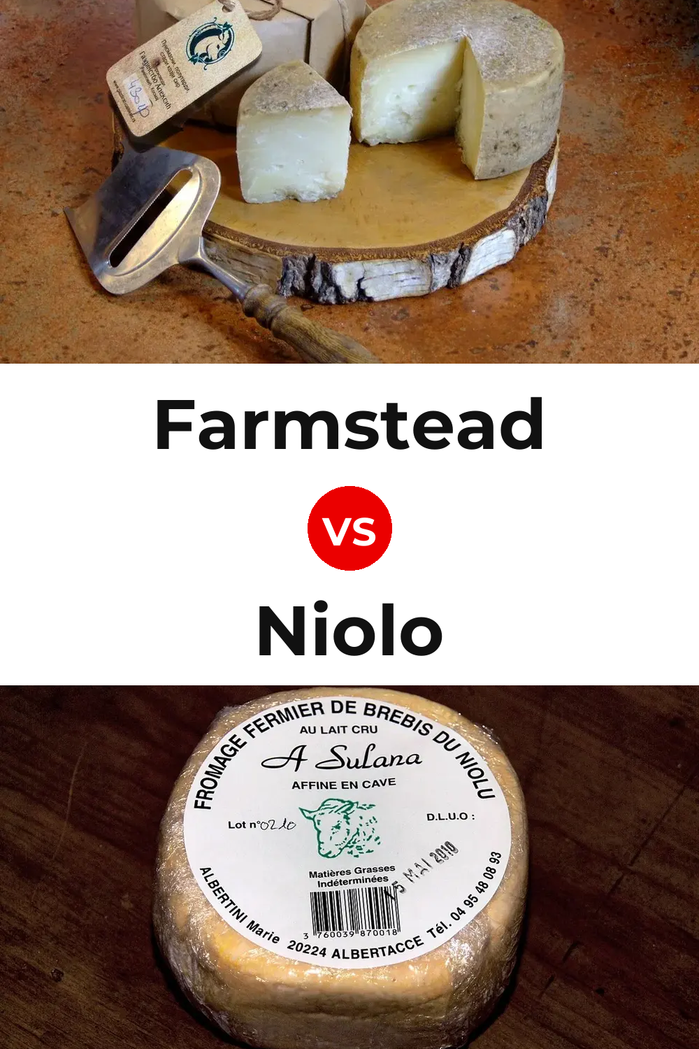 Farmstead Cheese vs Niolo Cheese Pinterest comparison