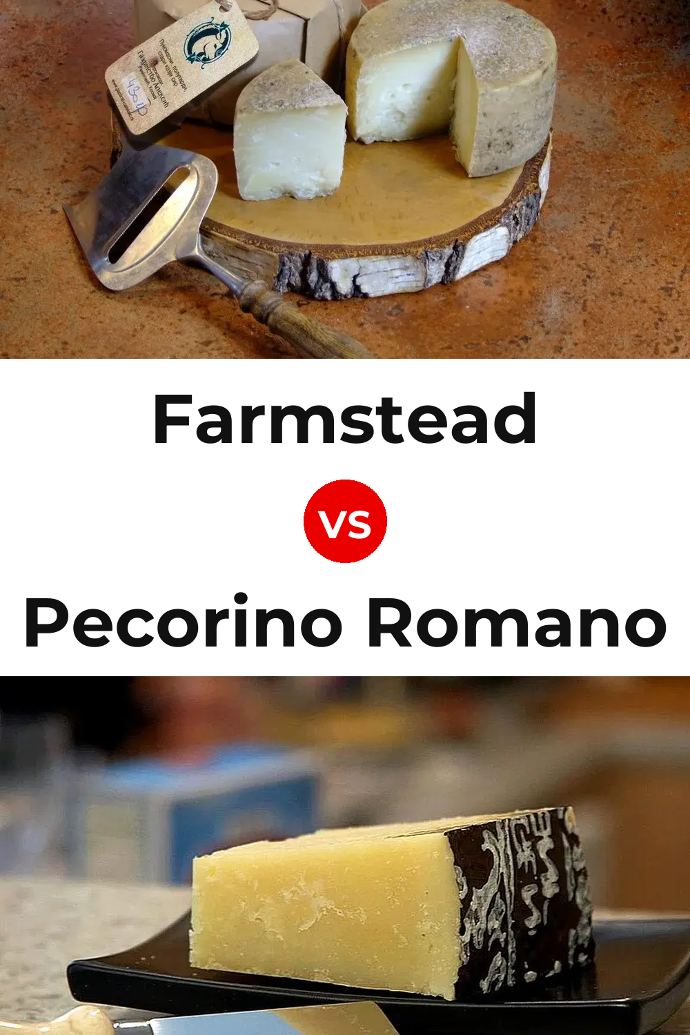 Farmstead Cheese vs Pecorino Romano Cheese Pinterest comparison