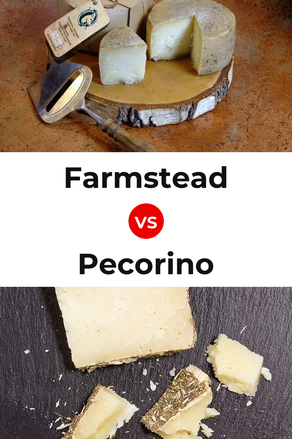 Farmstead Cheese vs Pecorino Cheese Pinterest comparison