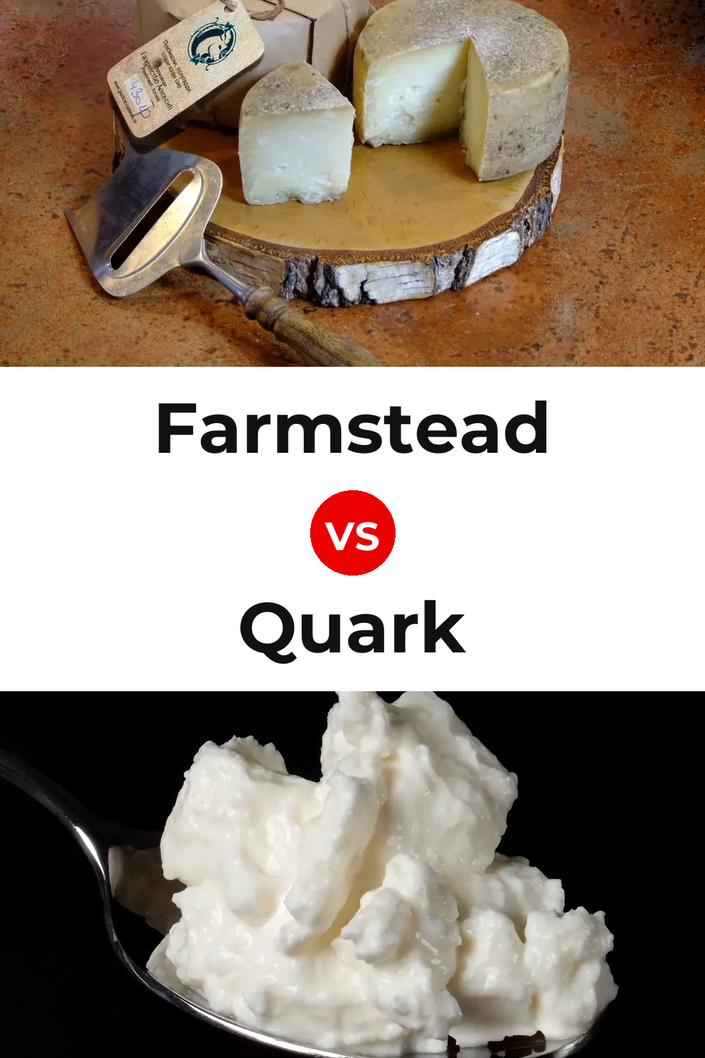 Farmstead Cheese vs Quark Cheese Pinterest comparison