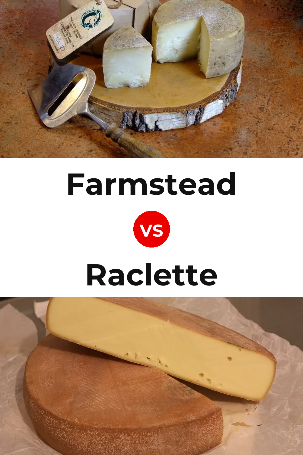 Farmstead Cheese vs Raclette Cheese Pinterest comparison