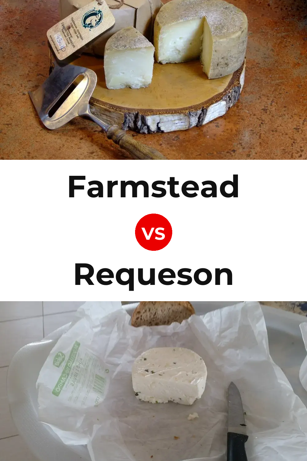 Farmstead Cheese vs Requeson Pinterest comparison