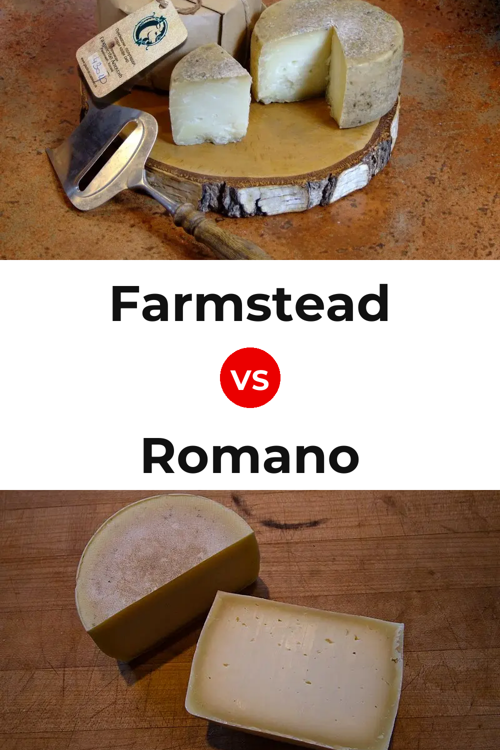 Farmstead Cheese vs Romano Cheese Pinterest comparison