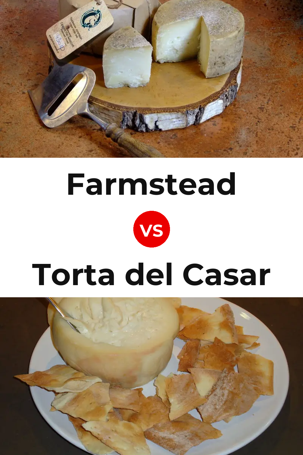 Farmstead Cheese vs Torta del Casar Cheese Pinterest comparison