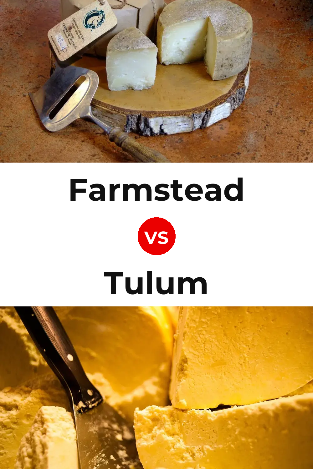 Farmstead Cheese vs Tulum Cheese Pinterest comparison