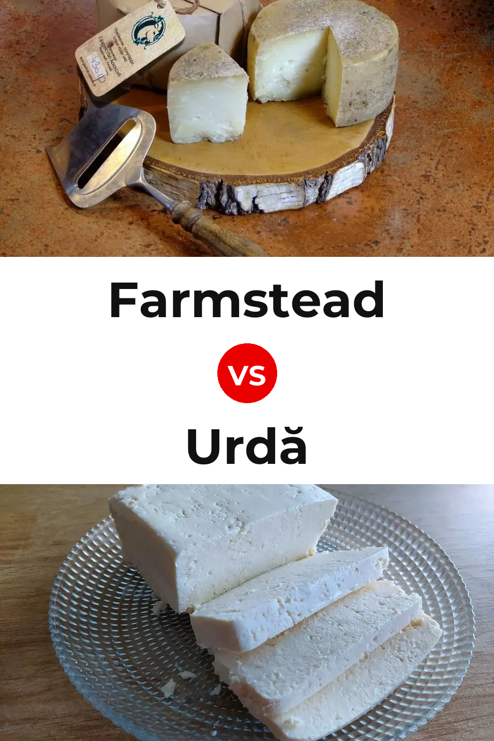 Farmstead Cheese vs Urdă Cheese Pinterest comparison