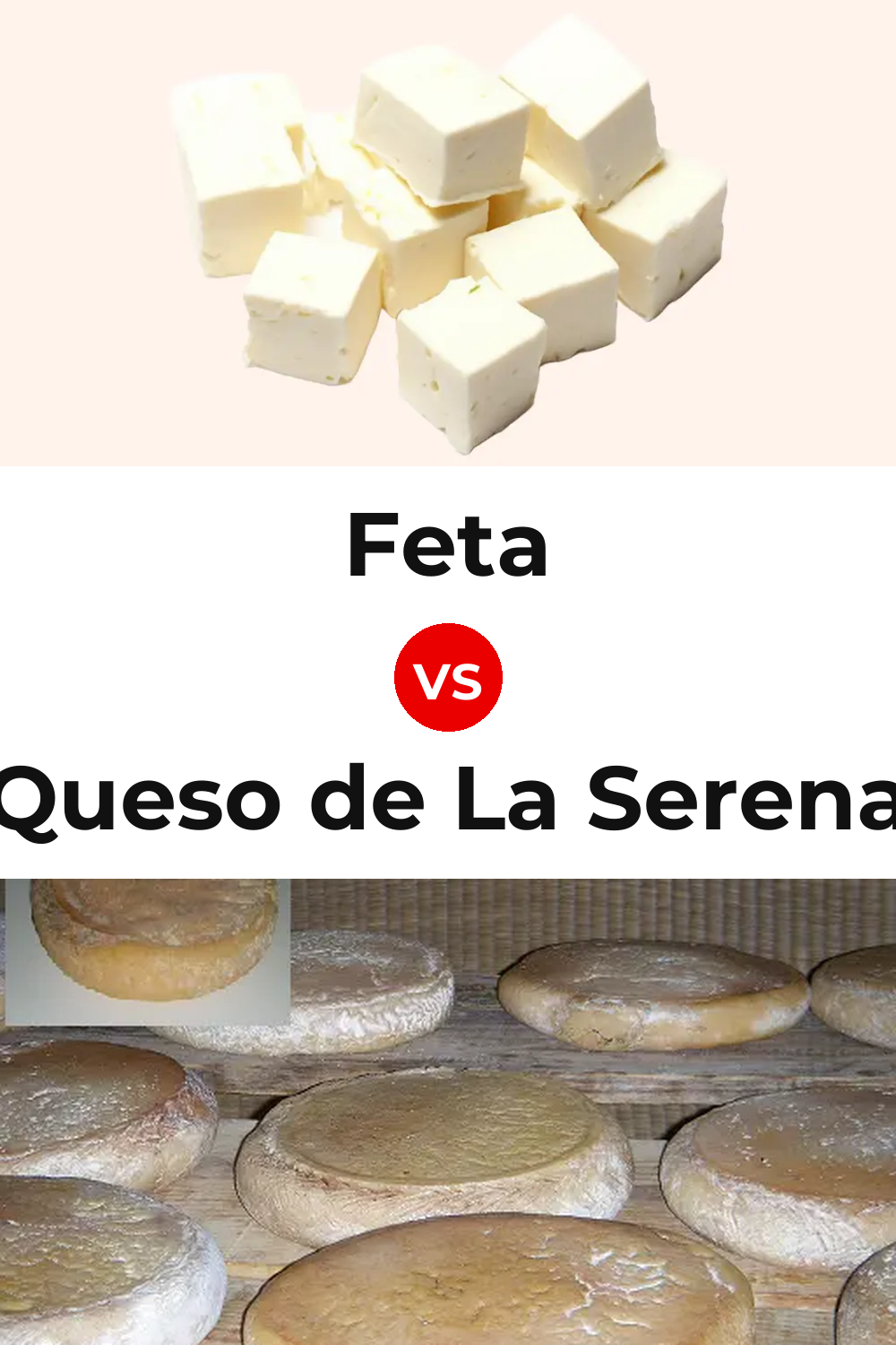 Feta Cheese vs Queso de La Serena Pinterest comparison