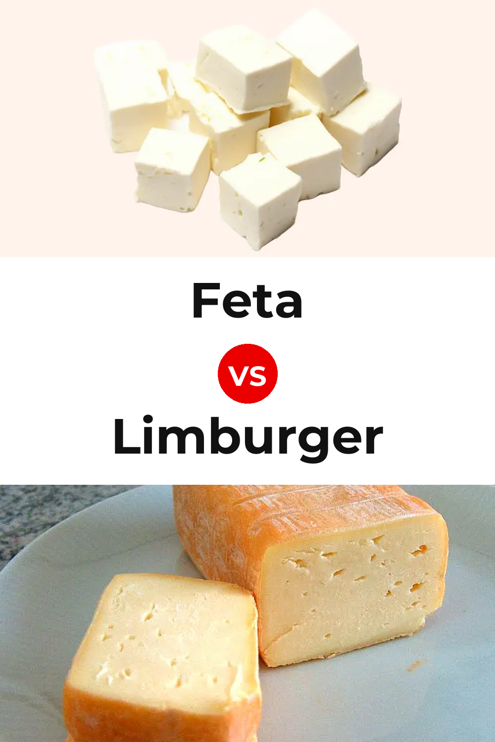 Feta Cheese vs Limburger Cheese Pinterest comparison
