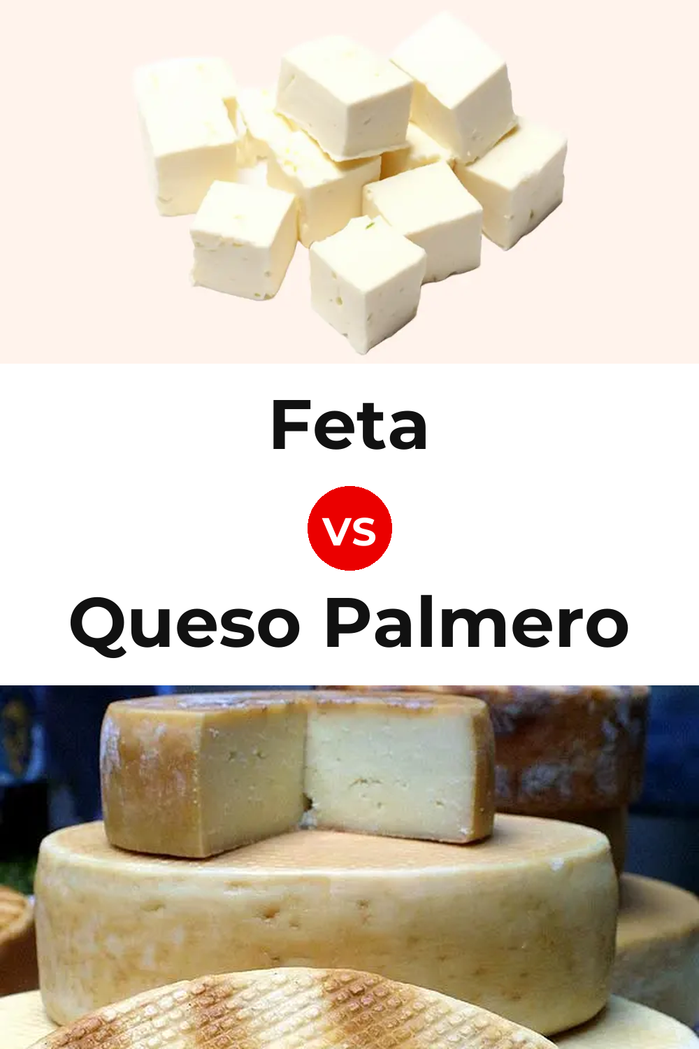 Feta Cheese vs Queso Palmero Pinterest comparison