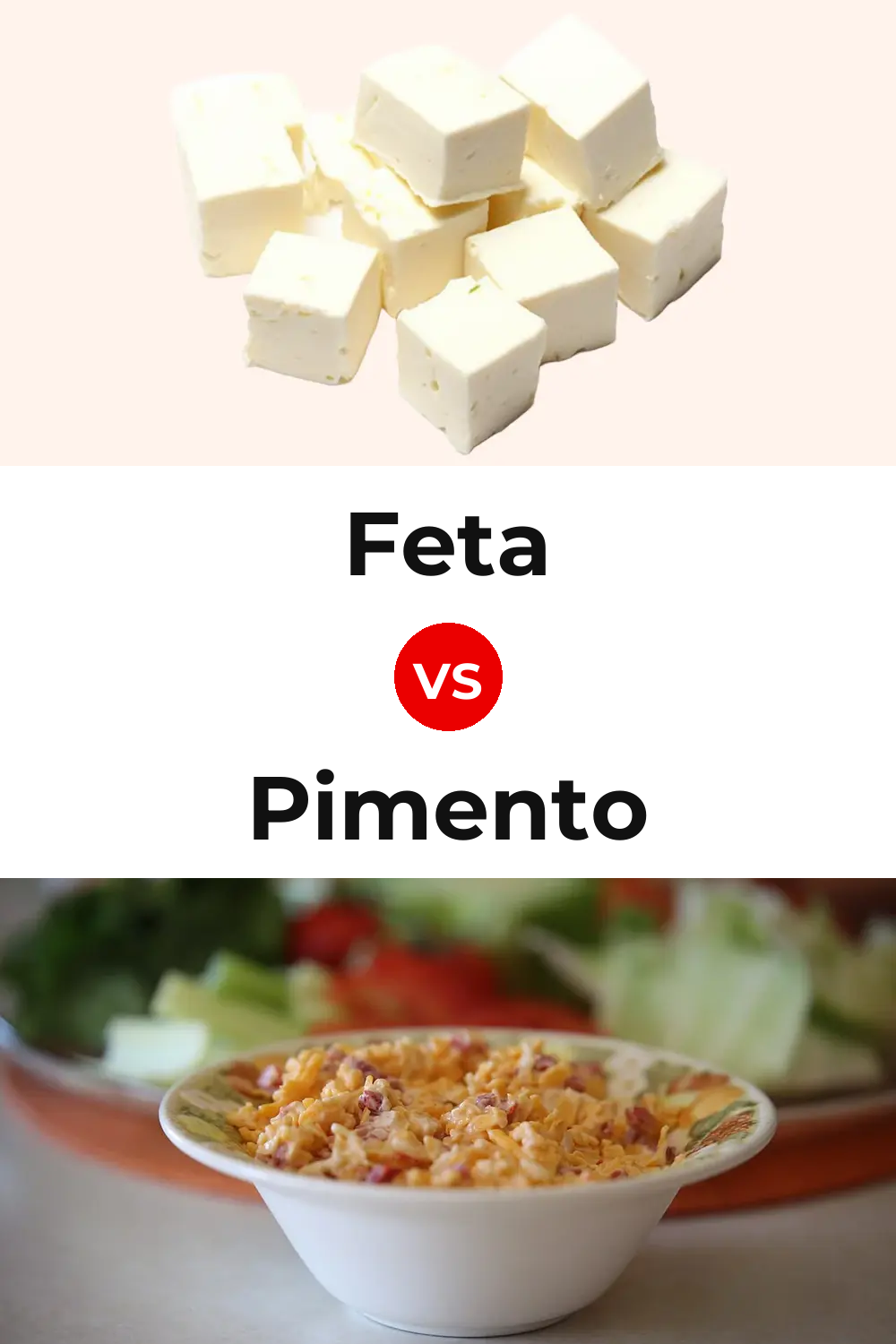 Feta Cheese vs Pimento Cheese Pinterest comparison