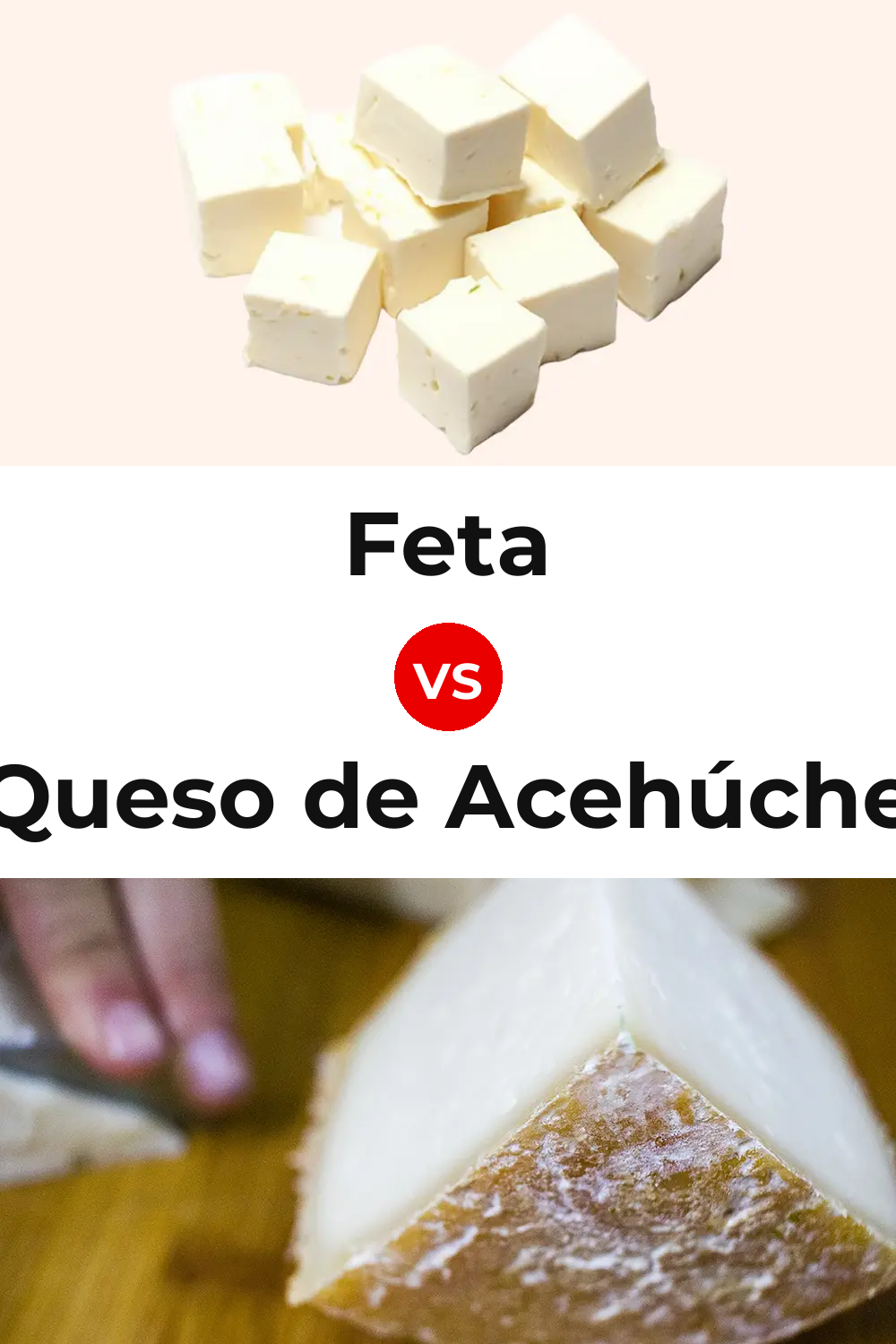 Feta Cheese vs Queso de Acehúche Pinterest comparison