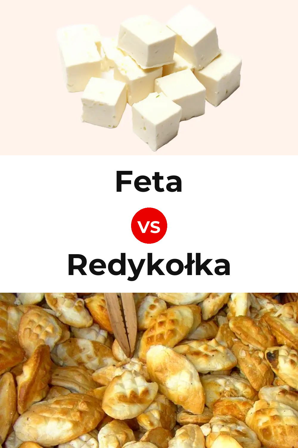 Feta Cheese vs Redykołka Cheese Pinterest comparison