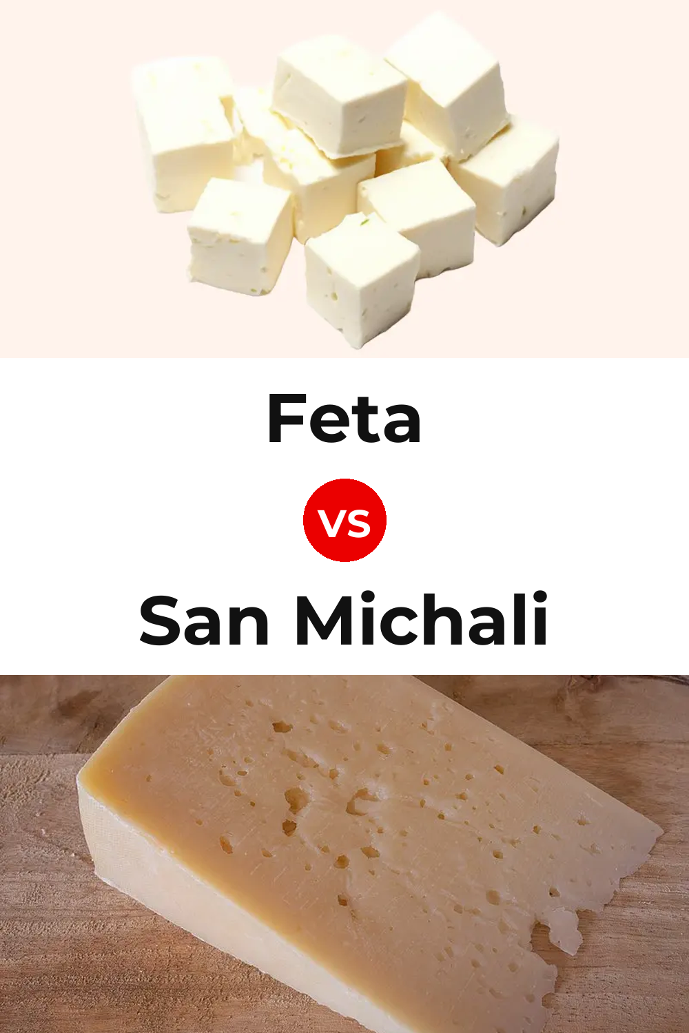 Feta Cheese vs San Michali Cheese Pinterest comparison