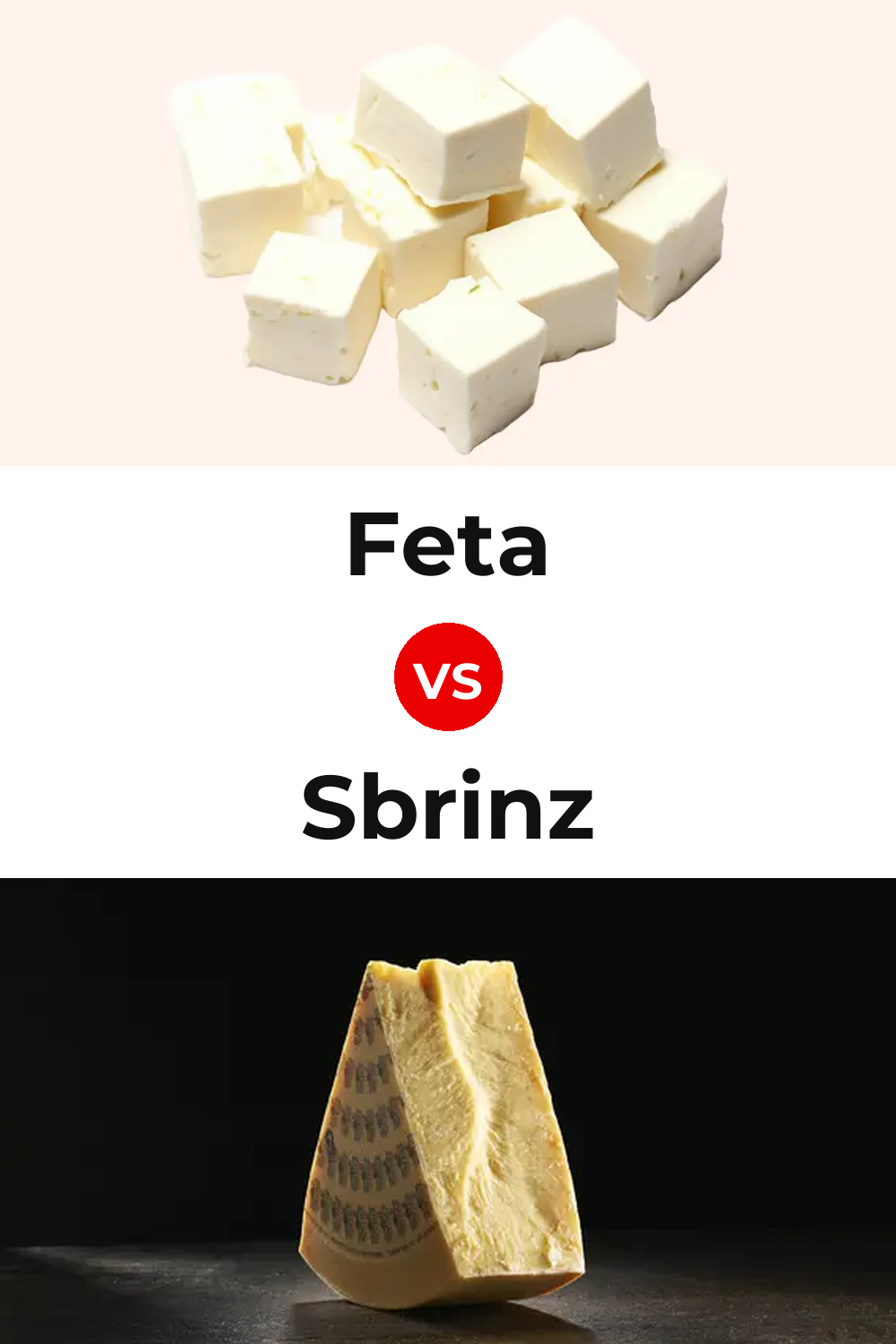 Feta Cheese vs Sbrinz Cheese Pinterest comparison