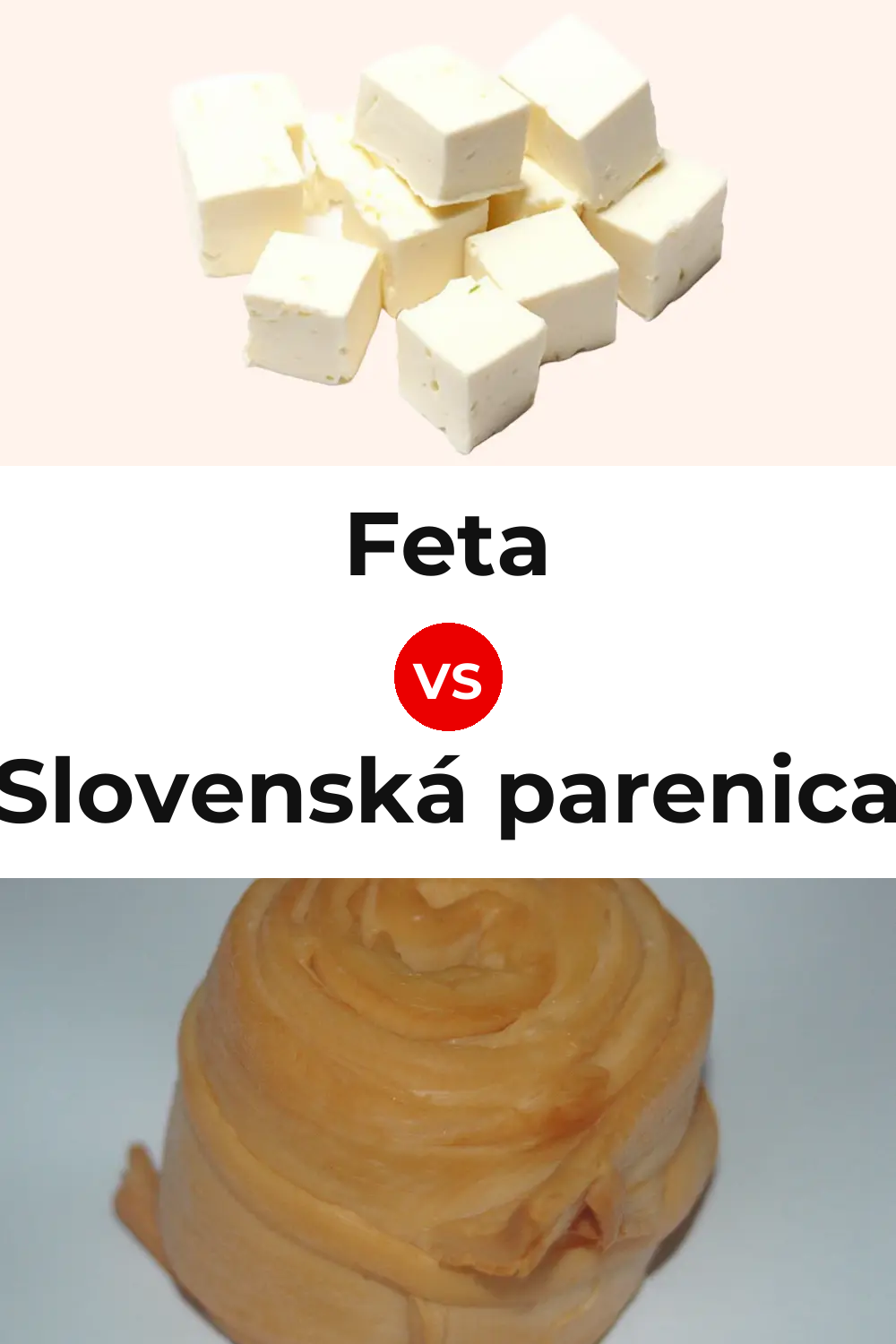 Feta Cheese vs Slovenská parenica Cheese Pinterest comparison